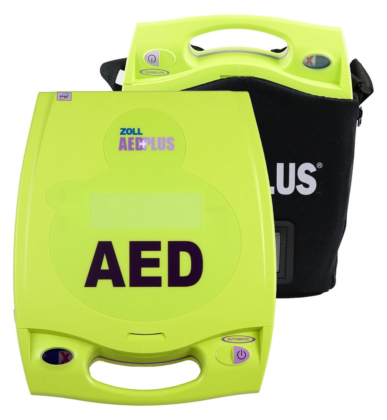 ZOLL AED Plus automated external defibrillator with carrying case